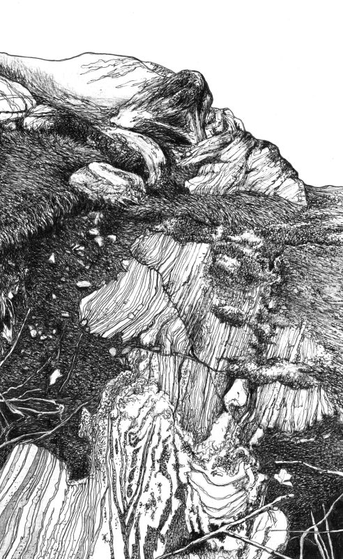 Granite Hillside Sketch